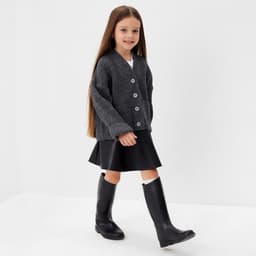 Кардиган для девочки KAFTAN, серый, размер 26 (80-86 см)