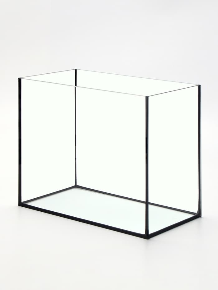 Аквариум «Прямоугольный» с крышкой, 30 литров, 40×23×32/37 см, чёрный