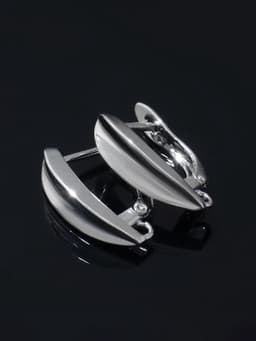 Швензы с английской застежкой «Бумеранг», 1 пара, цвет серебро