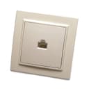 Розетка компьютерная STEKKER, серия Эрна, скрытая, одноместная, RJ45, слоновая кость, PST00-9007-02