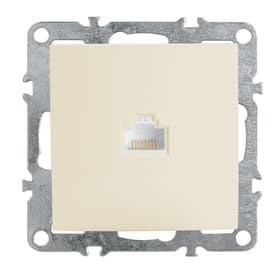 Розетка компьютерная STEKKER, серия Эрна, одноместная, RJ45, слоновая кость, PST00-9107-02