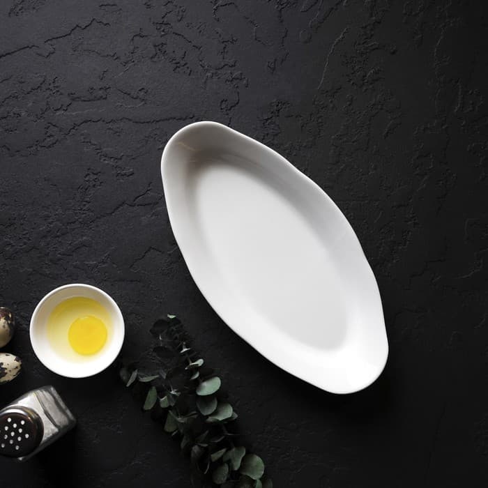 Селёдочница Добрушский завод «Идиллия», 25×13 см, фарфор, белая