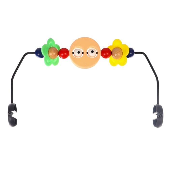 Шезлонг детский, кресло - качалка с игрушками для новорождённых «Крошка Я», бежевый