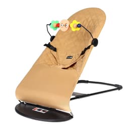 Шезлонг детский, кресло - качалка с игрушками для новорождённых «Крошка Я», бежевый