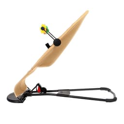 Шезлонг детский, кресло - качалка с игрушками для новорождённых «Крошка Я», бежевый