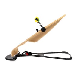 Шезлонг детский, кресло - качалка с игрушками для новорождённых «Крошка Я», бежевый