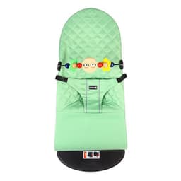 Шезлонг детский, кресло - качалка с игрушками для новорождённых «Крошка Я», зелёный