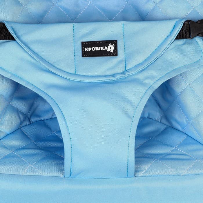 Шезлонг детский, кресло - качалка с игрушками для новорождённых «Крошка Я», голубой