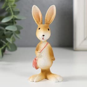 Фигурка полистоун «Зайка с сумкой через плечо», 5×3.5×11 см