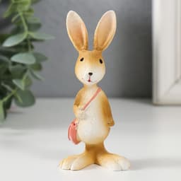Фигурка полистоун «Зайка с сумкой через плечо», 5×3.5×11 см