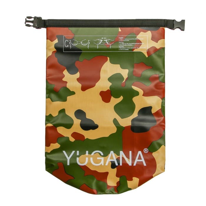 Гермомешок YUGANA, ПВХ, водонепроницаемый 30 л, один ремень, хаки