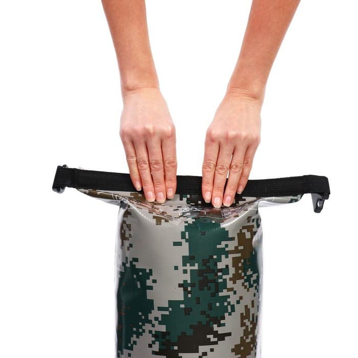 Гермомешок YUGANA, ПВХ, водонепроницаемый 30 л, один ремень, камуфляж