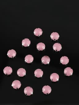 Стразы пришивные «Шатон», круглые, в цапах, d=10 мм, 20 шт., розовые