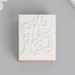 Печать дерево, резина «Цветы в бокале», 5×4×2.5 см