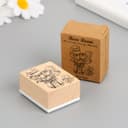 Печать дерево, резина «Цветы в ведёрке», 5×4×2.5 см