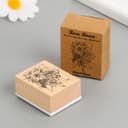 Печать дерево, резина «Букет с лентой», 5×4×2.5 см