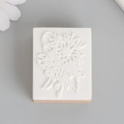 Печать дерево, резина «Букет с лентой», 5×4×2.5 см