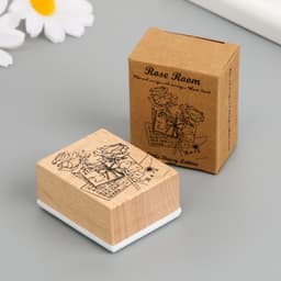 Печать дерево, резина «Розы и письма», 5×4×2.5 см