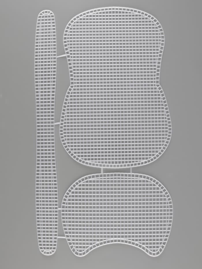 Канва-основа для вышивания сумки, пластиковая, 42×24 см, цвет белый