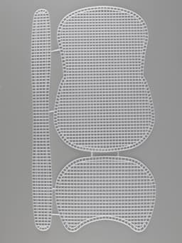 Канва-основа для вышивания сумки, пластиковая, 42×24 см, цвет белый