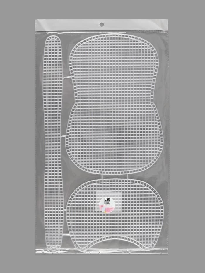 Канва-основа для вышивания сумки, пластиковая, 42×24 см, цвет белый