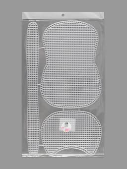 Канва-основа для вышивания сумки, пластиковая, 42×24 см, цвет белый