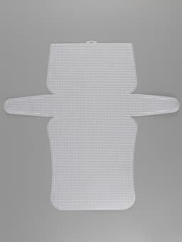 Канва-основа для вышивания сумки, пластиковая, 45×47 см, 2×2 мм, белая