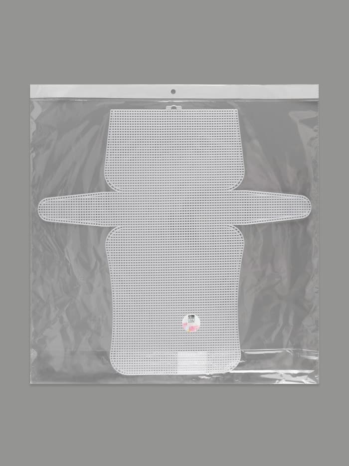 Канва-основа для вышивания сумки, пластиковая, 45×47 см, 2×2 мм, белая