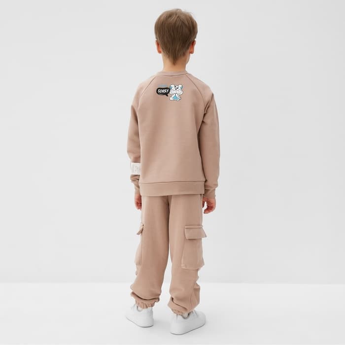 Свитшот детский MINAKU, бежевый, рост 140 см