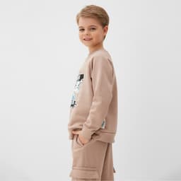 Свитшот детский MINAKU, бежевый, рост 158 см