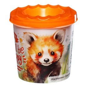 Стакан - непроливайка для рисования Calligrata «Кошачий медвежонок», 210 мл, с рисунком