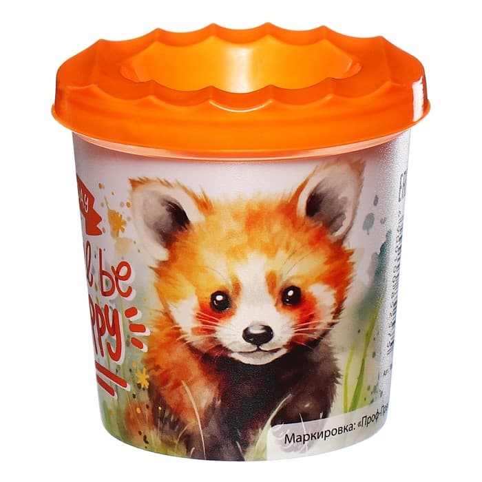 Стакан - непроливайка для рисования Calligrata «Кошачий медвежонок», 210 мл, с рисунком