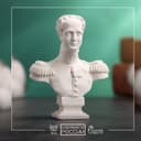 Бюст «Император Александр I», фигурка гипс, белый, 5×2×6.5 см