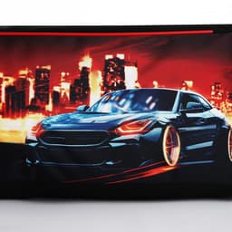 Сумка детская спортивная для мальчика «Крутая тачка», 40×24×21, отдел на молнии, чёрный