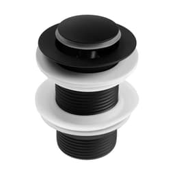 Донный клапан ZEIN engr, маленькая кнопка, нержавеющая сталь, черный