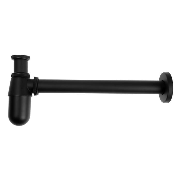 Сифон ZEIN engr, для раковины, бутылочный, 1 1/4" × 32 мм, цинк, черный