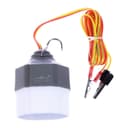 Фонарь кемпинговый, 10 Вт, SMD 2835, кабель 1-1.5 м, с зажимом от 12 В, d=6 см, серый
