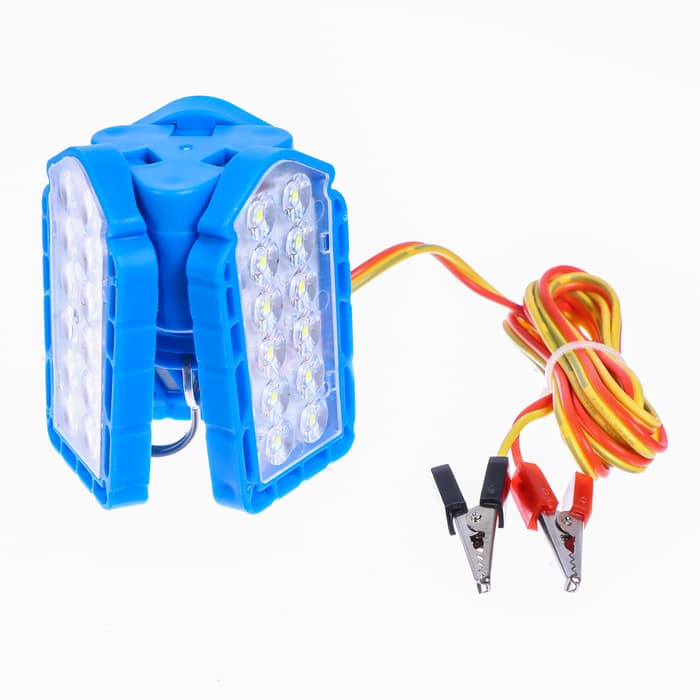 Фонарь кемпинговый, 6 Вт, SMD 2835, кабель 1-1.5 м, с зажимом от 12 В, 12×5 см