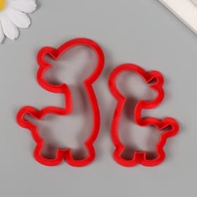 Формочки для лепки «Жирафики», набор 2 шт., 7,5 × 4.9 см; 9,5 × 6,3 см