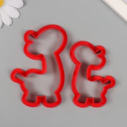 Формочки для лепки «Жирафики», набор 2 шт., 7,5 × 4.9 см; 9,5 × 6,3 см