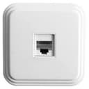 Розетка компьютерная, одноместная, RJ45, белая, PST00-21-20 (РК8-01)