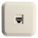 Розетка компьютерная, одноместная, RJ45, слоновая кость, PST00-21-20 (РК8-01-БЖ)