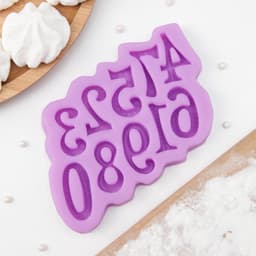 Молд для заливки «Цифры», силикон, 10 ячеек, 15×10 см, МИКС