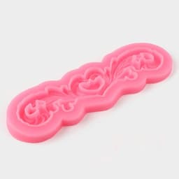 Молд для заливки «Узор», силикон, 18×6×0.5 см, розовый