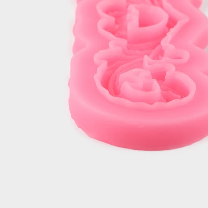 Молд для заливки «Узор», силикон, 18×6×0.5 см, розовый