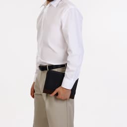 Папка для документов, А5 формат, 18.5×2×24.5 см, чёрная/коричневая