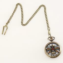 Часы карманные «Оса», кварцевые, диаметр циферблата 4.7 см, цепочка 38 см