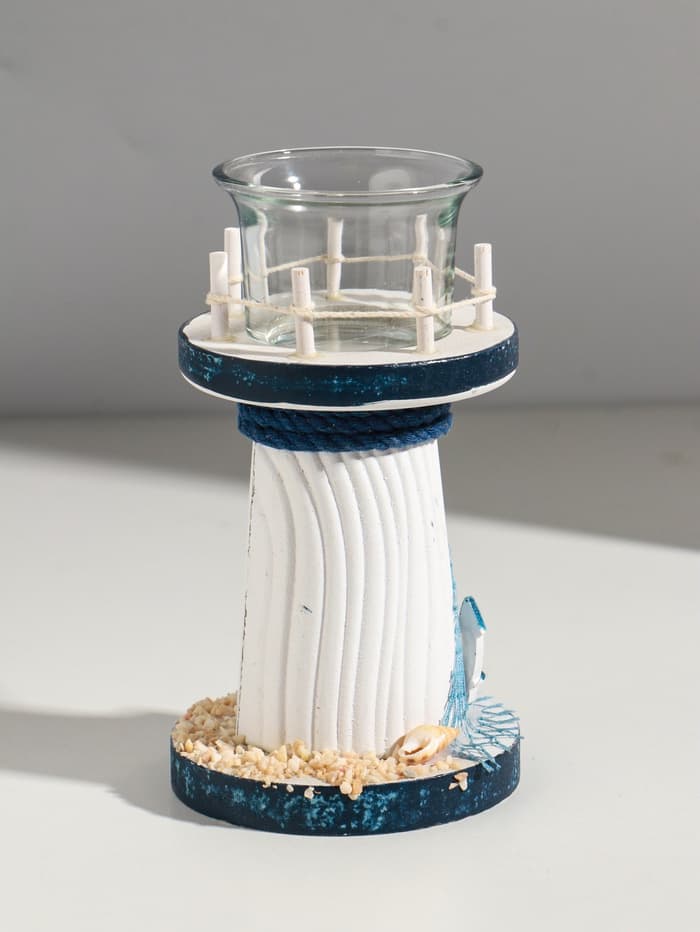 Деревянный подсвечник на 1 свечу «Маяк», 15×8×8 см