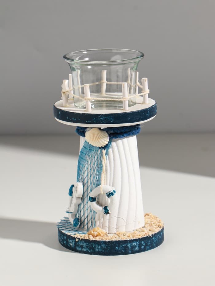 Деревянный подсвечник на 1 свечу «Маяк», 15×8×8 см