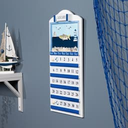 Настенный календарь вечный «Морской стиль», дерево, 56×28 см